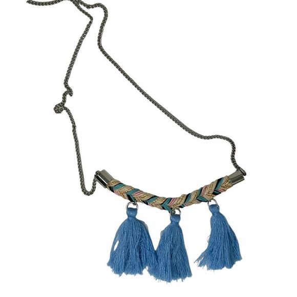 Necklace Blue Tassels ❤️2/$10 or 5/$20❤️ - Picture 1 of 5